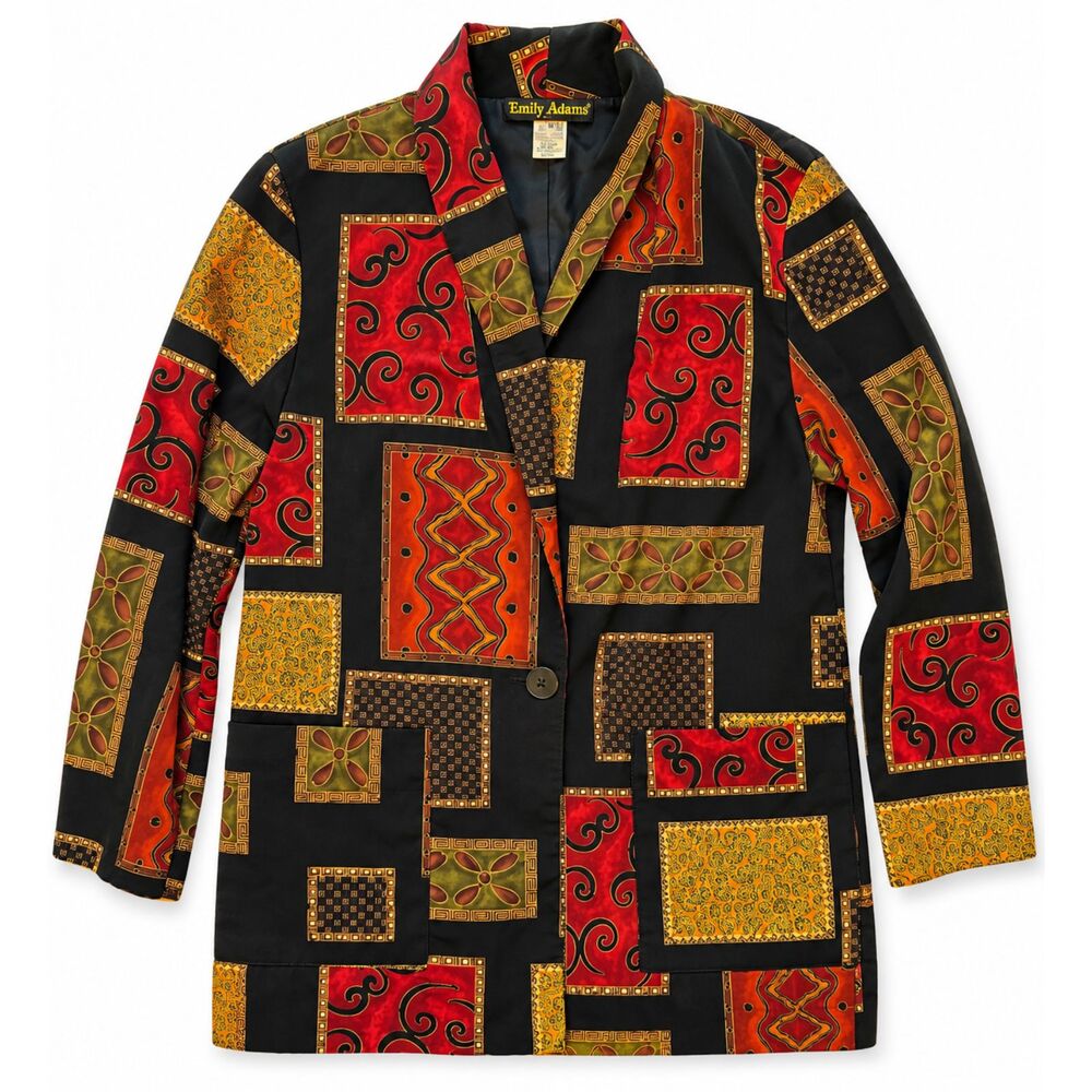 Emily Adams Vintage Patchwork Blazer Womens